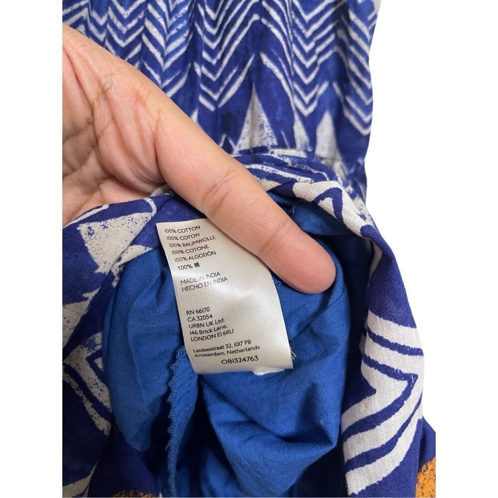 Anthropologie Diaz Tiered Maxi Dress Blue Abstract Womans Large - Picture 12 of 16